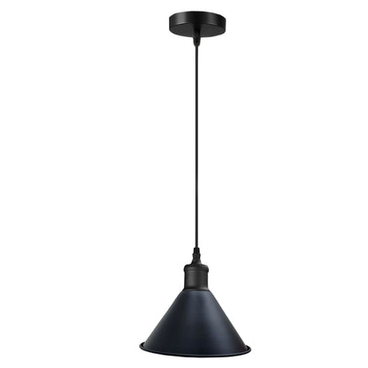 Modern Industrial Retro Ceiling Lampshade Pendant Light Rustic Shade Chandelier UK Black~2504