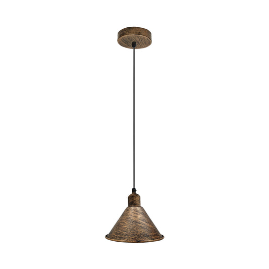 Modern Industrial Retro Ceiling Lampshade Pendant Light Rustic Shade Chandelier UK Brushed Copper~2502