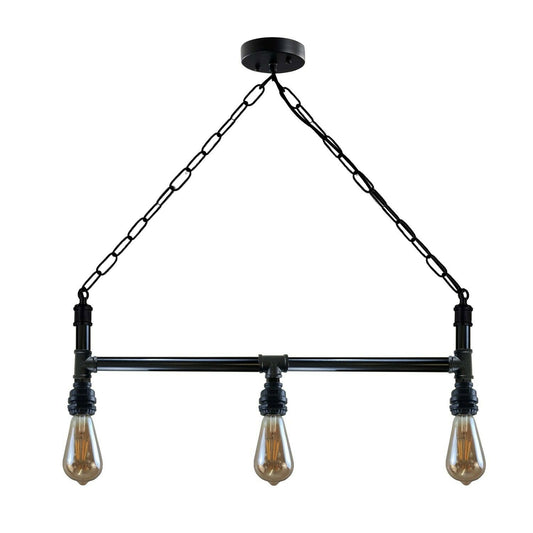 Industrial Steam Punk 3Way Over Table Light Indoor Ceiling Hanging Pendant Light~2636