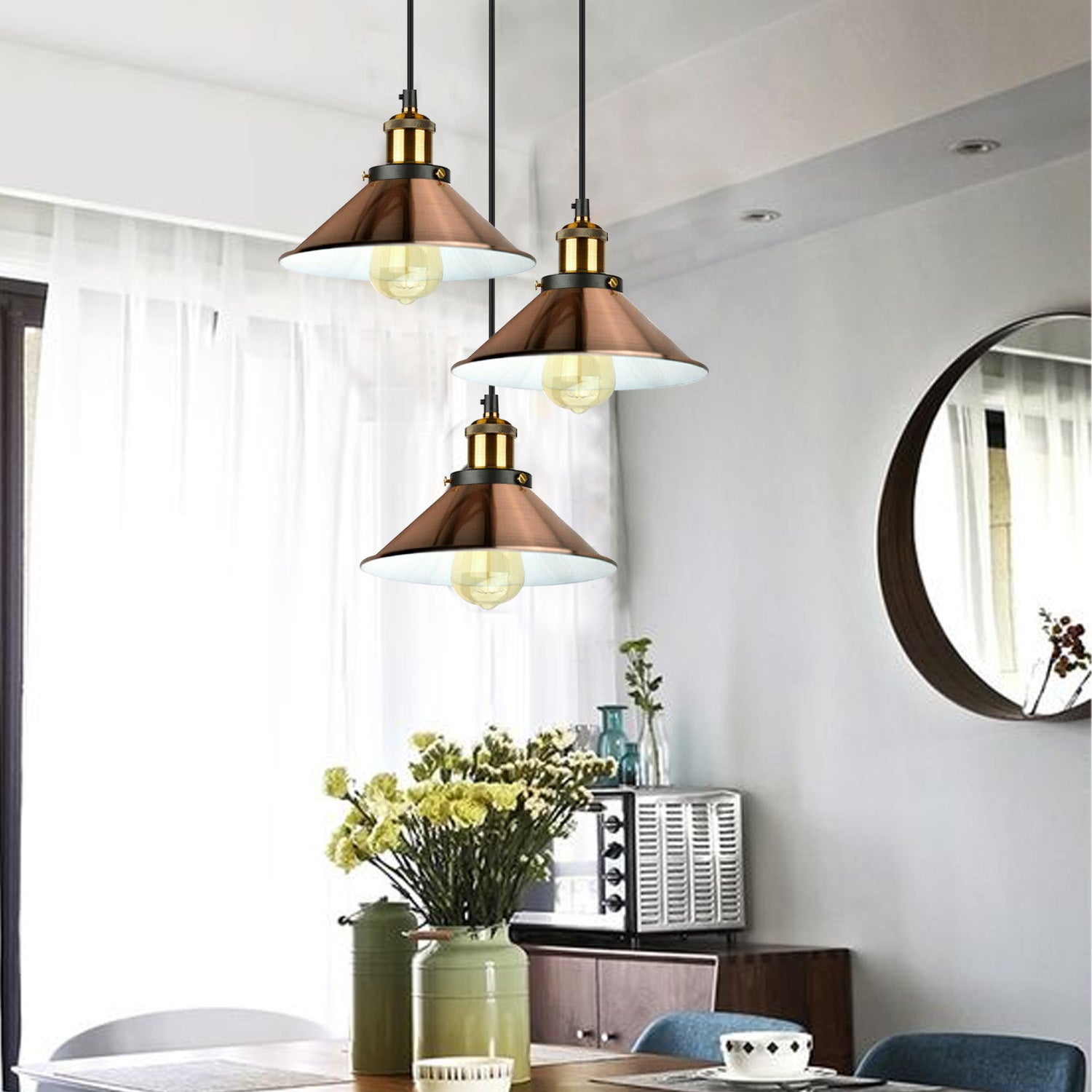 3 Pendant Lighting Fixture Pendant Lampshade Vintagelite