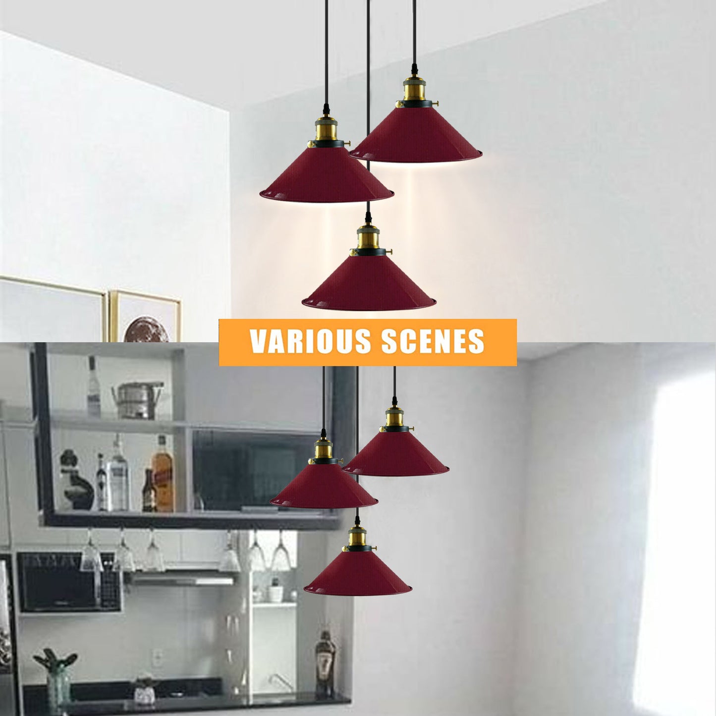 Vintage Pendant Lights Cone Lamp Shades