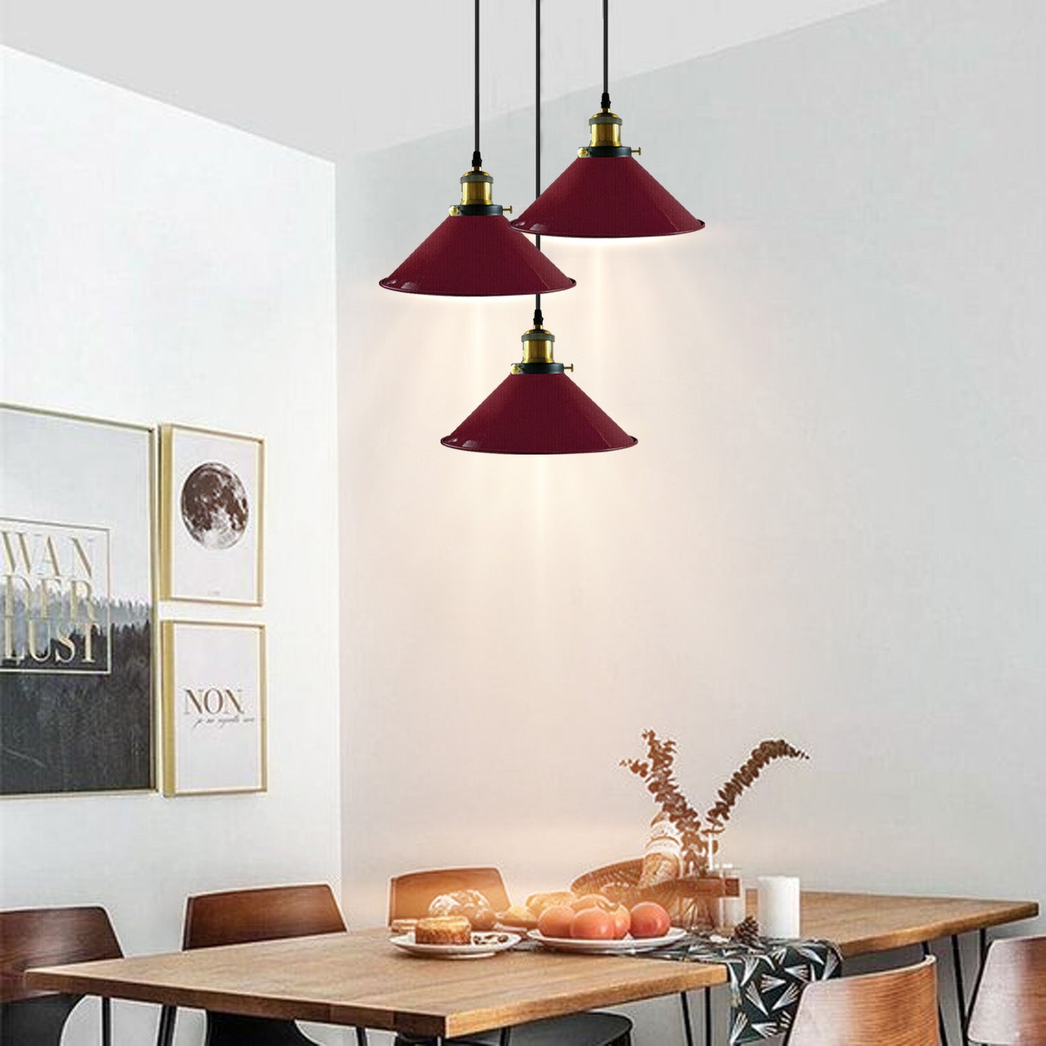 Vintage Pendant Lights Cone Lamp Shades