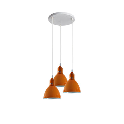 Industrial Modern Retro 3-way Orange Ceiling Pendant Light