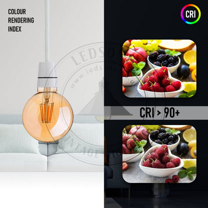 8W Light Bulbs G95 E27 LED Globe Vintage LED ~3033