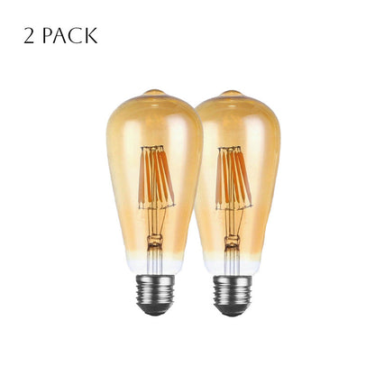 6W Filament Bulbs ST64 E27 Dimmable Vintage LED Retro ~3034