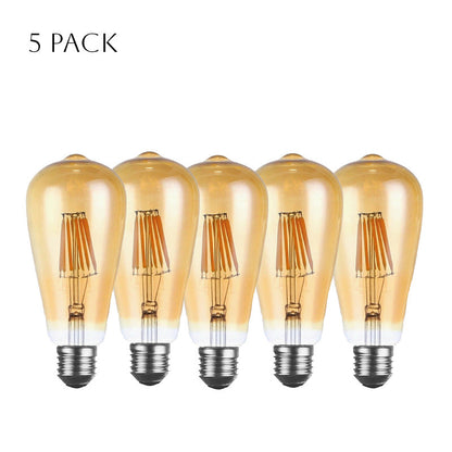 6W Filament Bulbs ST64 E27 Dimmable Vintage LED Retro ~3034