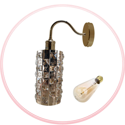 French Gold Crystal Wall Light Lamp UK~2049