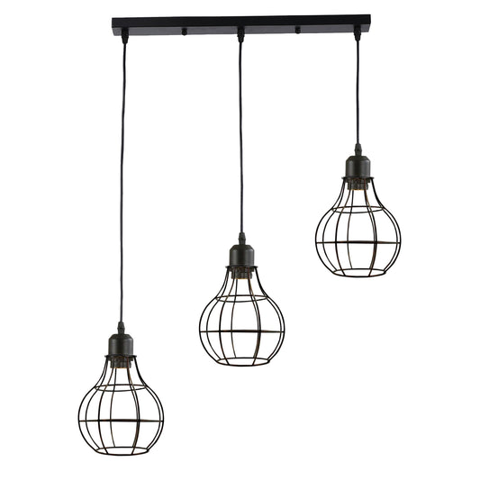 3-Head Cage Pendant Light