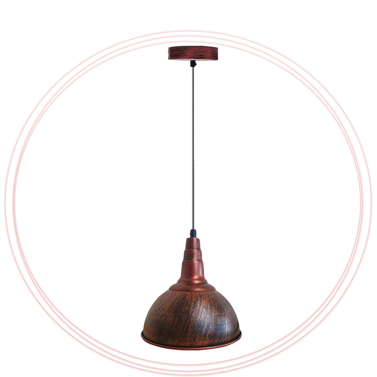 Rustic dome store pendant light