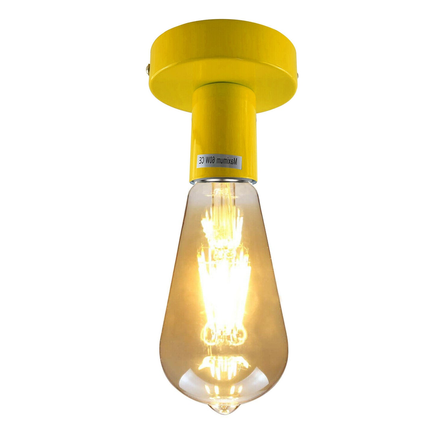 modern yellow flush mount ceiling light