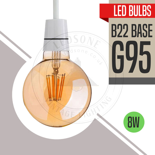 g95 8w warm white light bulb