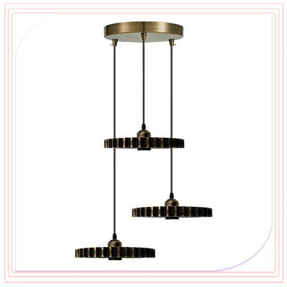 3 Head Wheel Shaped Ceiling Lamp Without Bulb