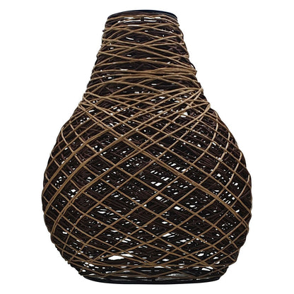 Shade of rattan woven lamp holder