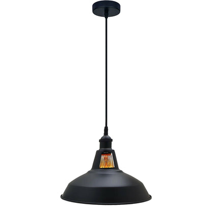 Black Vintage Barn Slotted Chandelier Pendant Hanging Lighting