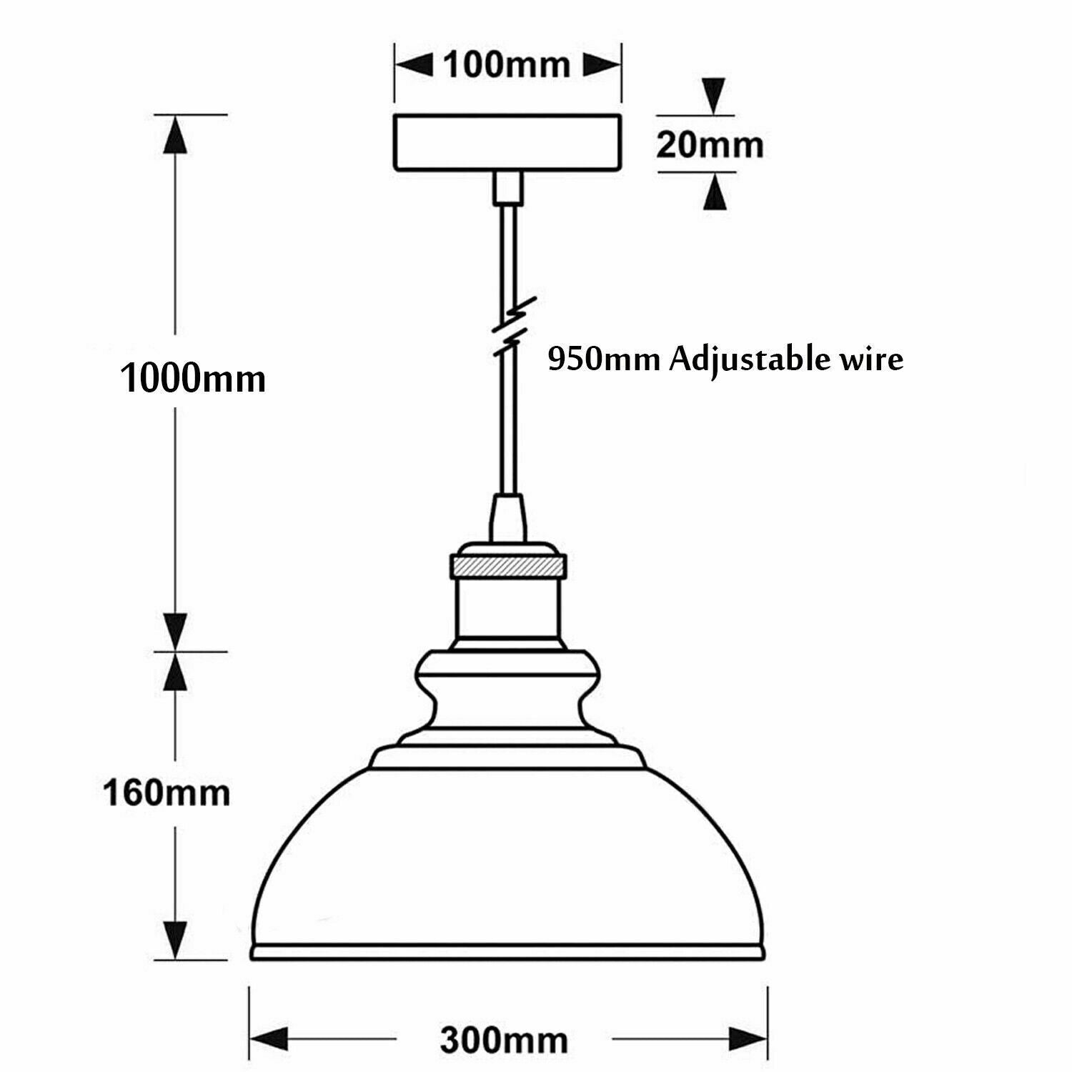 Brushed Copper Modern Industrial Dome Shade Lighting Pendants-Size Image