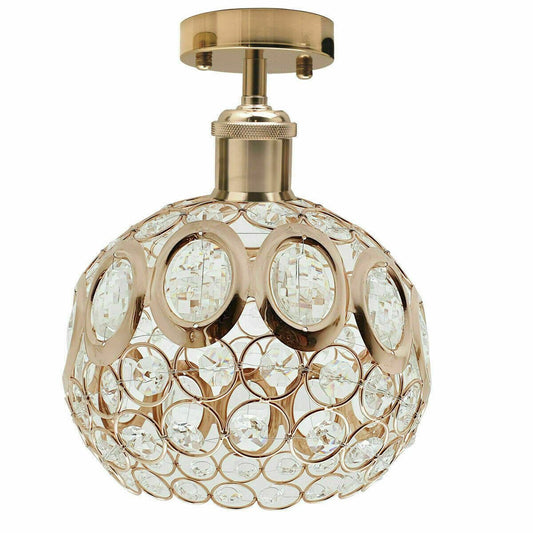 Modern Vintage Multi Lamp Shade Ceiling Light Fitting Crystal - Vintagelite